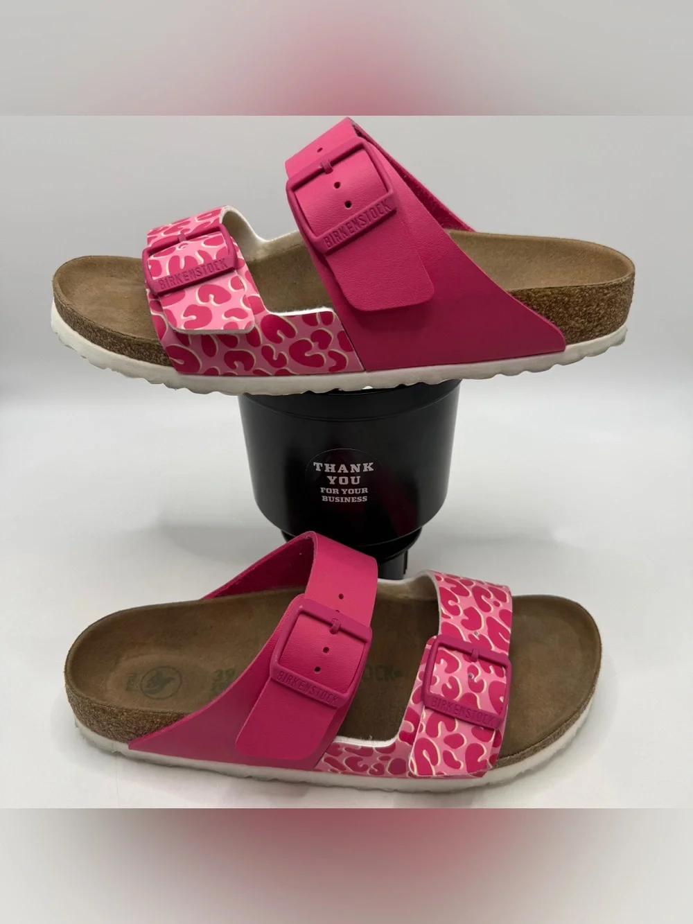 Birkenstock Arizona Vegan Pink Pattern Sandals Women’s EU39 - US8 - Picture 1 of 8